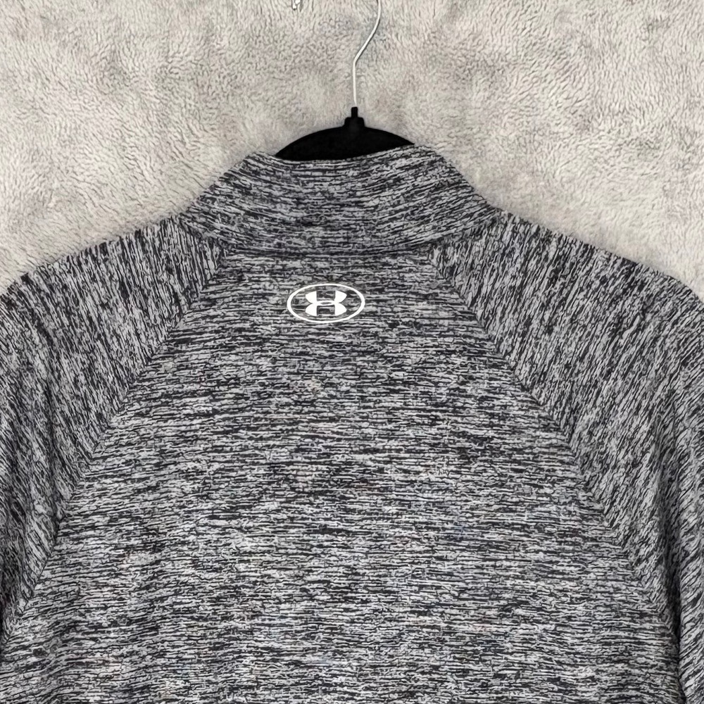 Under Armour Men XL HeatGear Gray 1/2 Zip Lightweight Pullover Long Sleeve Shirt - Picture 6 of 10